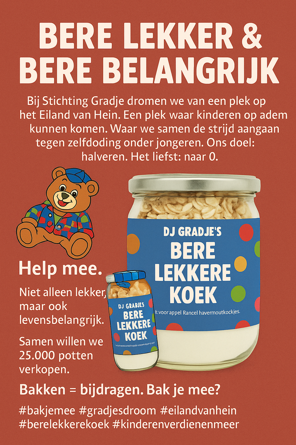 Persbericht: Stichting Gradje lanceert koekjescampagne voor het mentale welzijn van kinderen